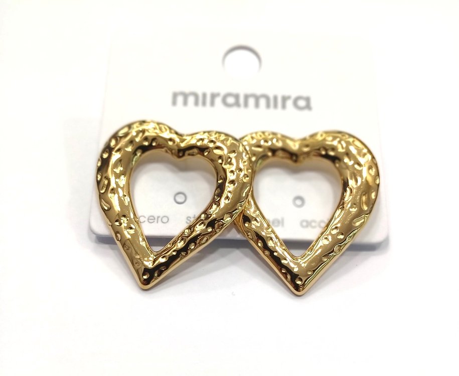 Inoplus Σκουλαρίκι Gold Heart Shaped Από Ανοξείδωτο Ατσάλι ART D2417A250-1