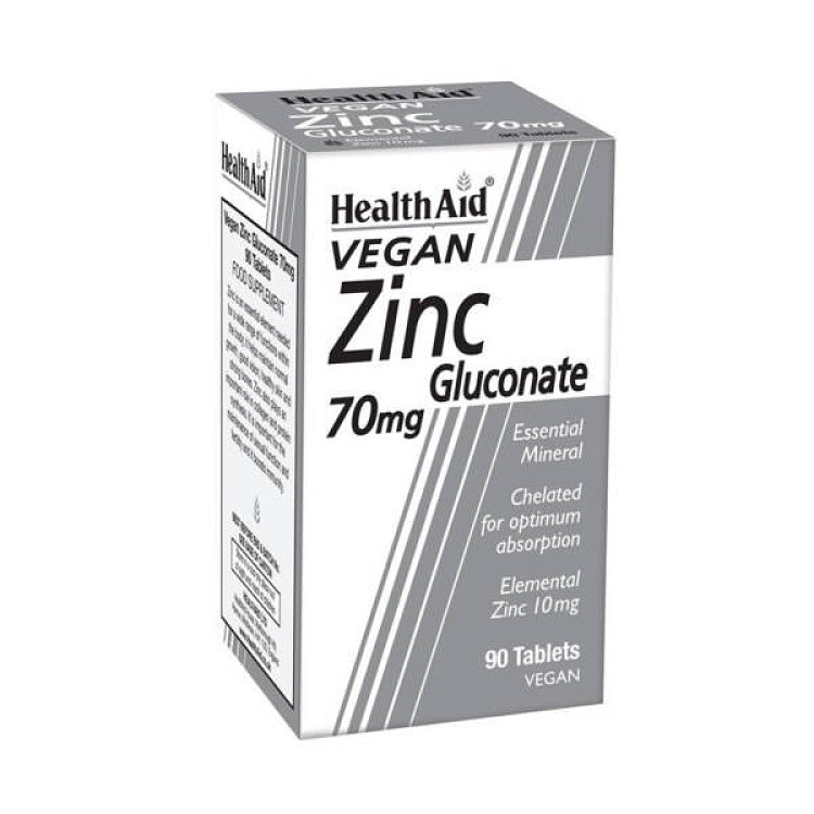 Health Aid Zinc Gluconate 70mg 90tabs