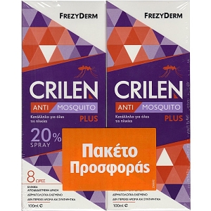 Frezyderm Promo Crilen Anti Mosquito Plus Spray 200ml (2x100ml) Σπρέι για Προστασία από Κουνούπια Κατάλληλο για Όλες τις Ηλικίες