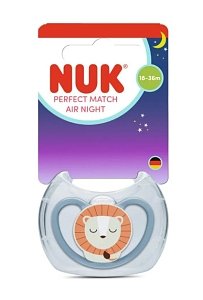 Nuk Πιπίλα Σιλικόνης Perfect Match Air Lion 18-36m