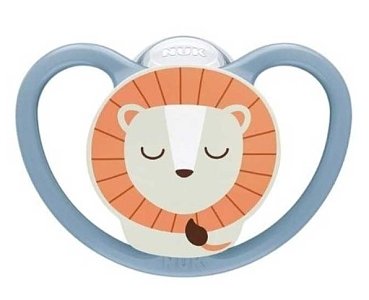 Nuk Perfect Match Air Night Πιπίλα Σιλικόνης Lion με Θήκη 6-18M