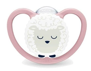 Nuk Perfect Match Air Night Πιπίλα Σιλικόνης Sheep με Θήκη 18-36M