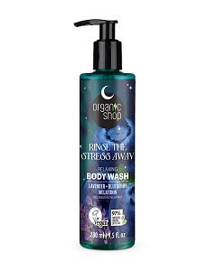 Natura Siberica Organic Shop Dreamy Night Χαλαρωτικό Αφρόλουτρο Rinse The Stress Away με Λεβάντα, Blueberry & Μελατονίνη για Θρέψη 280ml