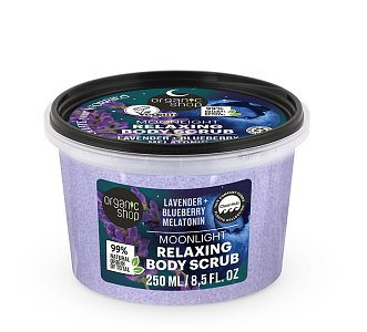Natura Siberica Organic Shop Dreamy Night Χαλαρωτικό Scrub Σώματος Moonlight με Λεβάντα, Blueberry & Μελατονίνη για Απαλή Απολέπιση & Αναζωογόνηση 250ml