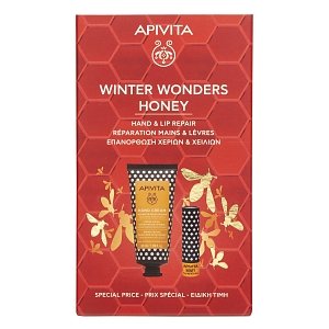 Apivita Winter Wonders Honey Κρέμα Χεριών Εντατικής Ενυδάτωσης Πλούσιας Υφής & Lip Care Μέλι σε Ειδική Τιμή.