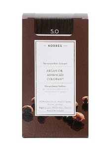 Korres Argan Oil Advanced Colorant 5.0 Βαφή Μαλλιών Καστανό Ανοιχτό Φυσικό 50ml