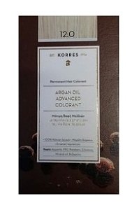 Korres Argan Oil Advanced Colorant 12.0 Βαφή Μαλλιών Ξανθό/ Special Blonde 50ml