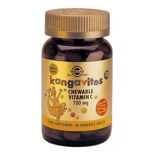 Solgar Kangavites Vitamin C 100mg 90 chew.tabs με γεύση πορτοκάλι