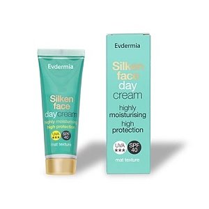 Evdermia Silken Face Day Cream highly moisturising high protection SPF40 50ml