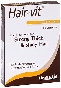 Health Aid HAIR-VIT, 30caps για Δυνατά, Υγιή & Όμορφα Μαλλιά 