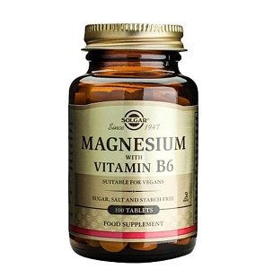Solgar Magnesium with Vitamin B6, Μαγνήσιο με Βιταμίνη Β6 100tabs