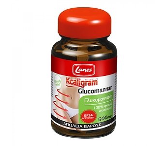 Lanes Kcaligram Glucomannan 500mg 60caps για την Απώλεια Βάρους