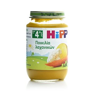 Hipp Ποικιλία Λαχανικών Βιολογικής Καλλιέργειας 4μ+ 190g