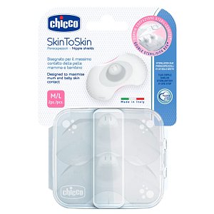 Chicco Skin To Skin Δίσκοι Στήθους Σιλικόνης M/L 2τμχ