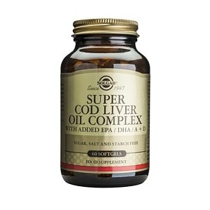 Solgar Super Cod Liver Oil Complex with Added EPA/DHA/A+D 60softgels