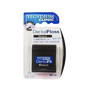 Elgydium Clinic Dental Floss Black with Chlorhexidine 50m