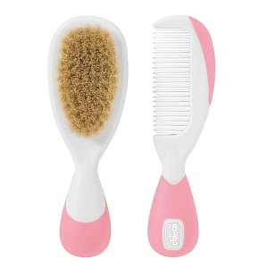 Chicco Brush & Comb 0m+. Χρώμα Ροζ 2 τμχ 