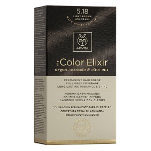 Apivita My Color Elixir Βαφή Μαλλιών 5.18 Καστανό Ανοιχτό Σαντρέ Περλέ 1τμχ