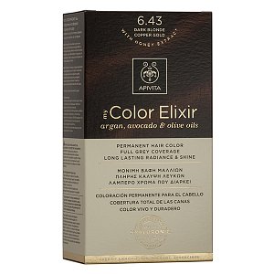 Apivita My Color Elixir Βαφή Μαλλιών 6.43 Ξανθό Σκούρο Χάλκινο Μελί 1τμχ