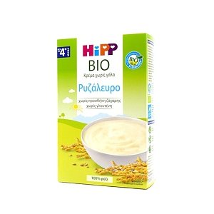 Hipp Ρυζάλευρο Κρέμα Χωρίς Γάλα Βιολογικής Καλλιέργειας  από τον 4ο μήνα 200g