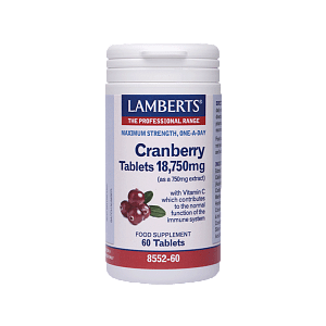 Lamberts Cranberry 18,750mg (as a 750mg extract) with Vitamin C 60tabs