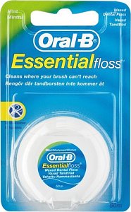 Oral-B Essential Floss Κηρωμένο Οδοντικό Νήμα με Μέντα 50m