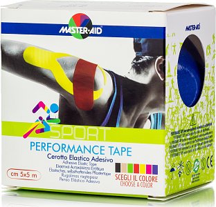 Master-Aid Sport Performance Tape Ελαστικό Αυτοκόλλητο Επίθεμα Μπλε 5cm x 5m