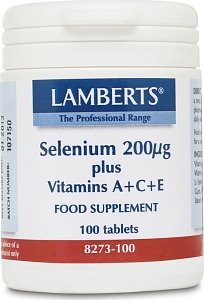 Lamberts Selenium 200μg Plus Vitamins A+C+E ,Σελήνιο με βιταμίνες100tabs
