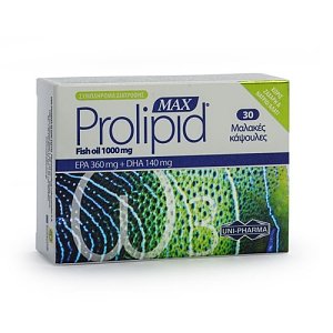Uni-Pharma Prolipid Max Ιχθυέλαιο 1000mg (EPA 360mg+DHA 140mg+Vit. E) 30caps