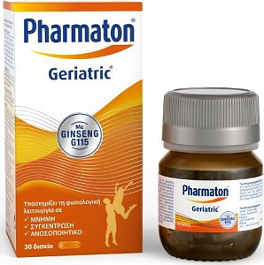 Pharmaton Geriatric με Ginseng G115 Ισχυρή Πολυβιταμίνη 30caps 