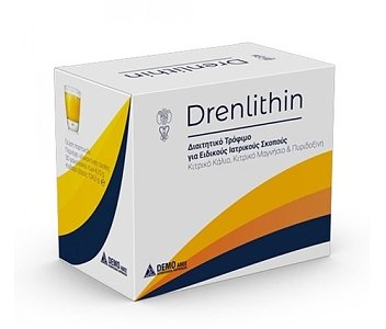 Demo Drenlithin Συμπλήρωμα Διατροφής με Κιτρικό Κάλιο, Κιτρικό Μαγνήσιο & Πυριδοξίνη 30φακελίσκοι των 4,15g