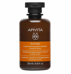 Apivita Shine & Revitalizing Σαμπουάν Λάμψης & Αναζωογόνησης με Πορτοκάλι & Μέλι 250ml