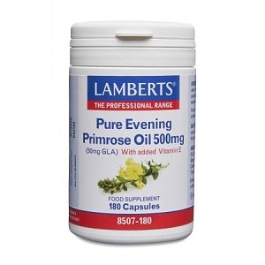 Lamberts Pure Evening Primrose Oil 500mg (50mg GLA) with added Vitamin E 180caps