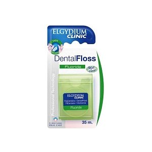 Elgydium Clinic Dental Floss Fluoride Οδοντικό Νήμα με Γεύση Μέντας 35m