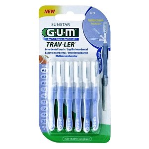 GUM Trav-Ler 1312 Μεσοδόντια Βουρτσάκια 0.6mm Λιλά 6τμχ