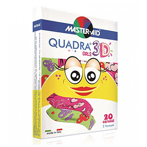 Master-Aid Quadra 3D Girls 20 τσιρότα 