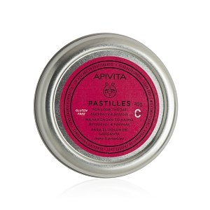 Apivita Παστίλιες-Καραμέλες για τον πονεμένο λαιμό με βατόμουρο & πρόπολη 45g