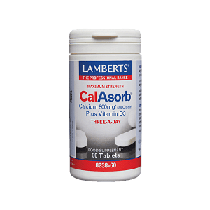 Lamberts CalAsorb Κιτρικό Ασβέστιο 800mg με Βιταμίνη D3 60tabs