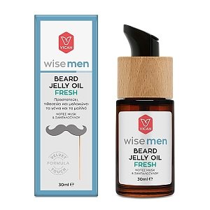 Vican Wise Men Beard Jelly Oil Fresh για τα Γένια & τα Μαλλιά 30ml