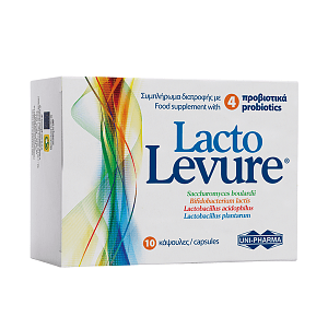 Uni-Pharma Lacto Levure Προβιοτικά για την Eντερική & Kολπική Xλωρίδα 10caps