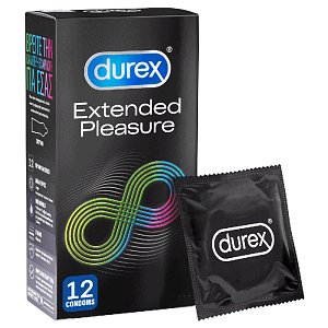 Durex Προφυλακτικά Extended Pleasure με Επιβραδυντικό Τζελ 12τμχ