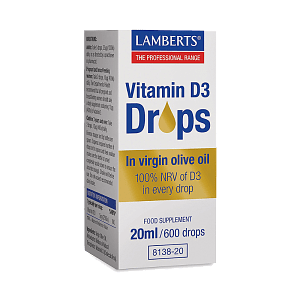 Lamberts Vitamin D3 Drops in Virgin Olive Oil 20ml/600drops