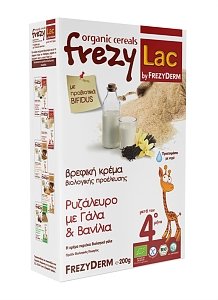 Frezyderm Frezylac Βιολογική Βρεφική Κρέμα Ρυζάλευρο, Βανίλια με Γάλα 200g