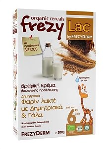 Frezyderm Frezylac Βιολογική Βρεφική Κρέμα Φαρίν Λακτέ με Δημητριακά και Γάλα 200g