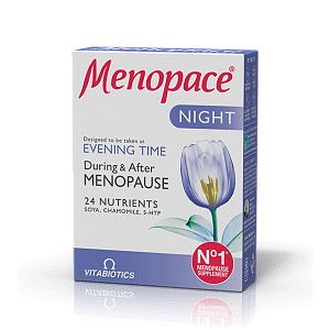 Vitabiotics Menopace Night Συμπλήρωμα Διατροφής για την Εξάλειψη των Νυχτερινών Συμπτωμάτων της Εμμηνόπαυσης 30tabs