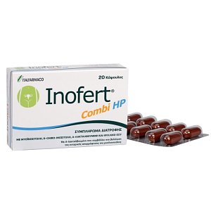 Inofert Combi HP με Μυοϊνοσιτόλη, D-chiro-ινοσιτόλη, Α-λακταλβουμίνη & Φυλλικό Οξύ 20caps