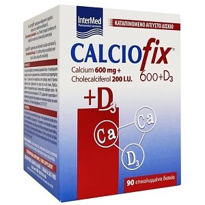 Intermed Calciofix 600+D3 Συμπλήρωμα Ασβεστίου με Βιταμίνη D3 90tabs