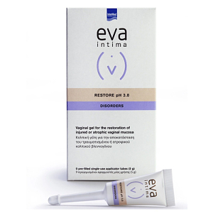 Eva Intima Restore pH 3.8 Κολπική Γέλη 9προγεμισμένοι εφαρμοστές μίας χρήσης