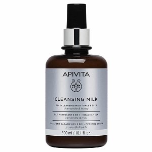 Apivita Cleansing Milk 3in1 Γαλάκτωμα Καθαρισμού με Χαμομήλι & Μέλι για Πρόσωπο & Μάτια 300ml