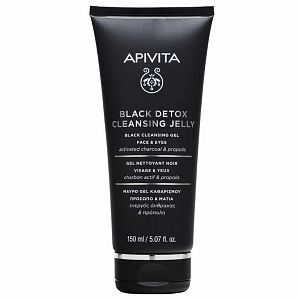 Apivita Black Detox Μαύρο Gel Καθαρισμού για Πρόσωπο & Μάτια 150ml
